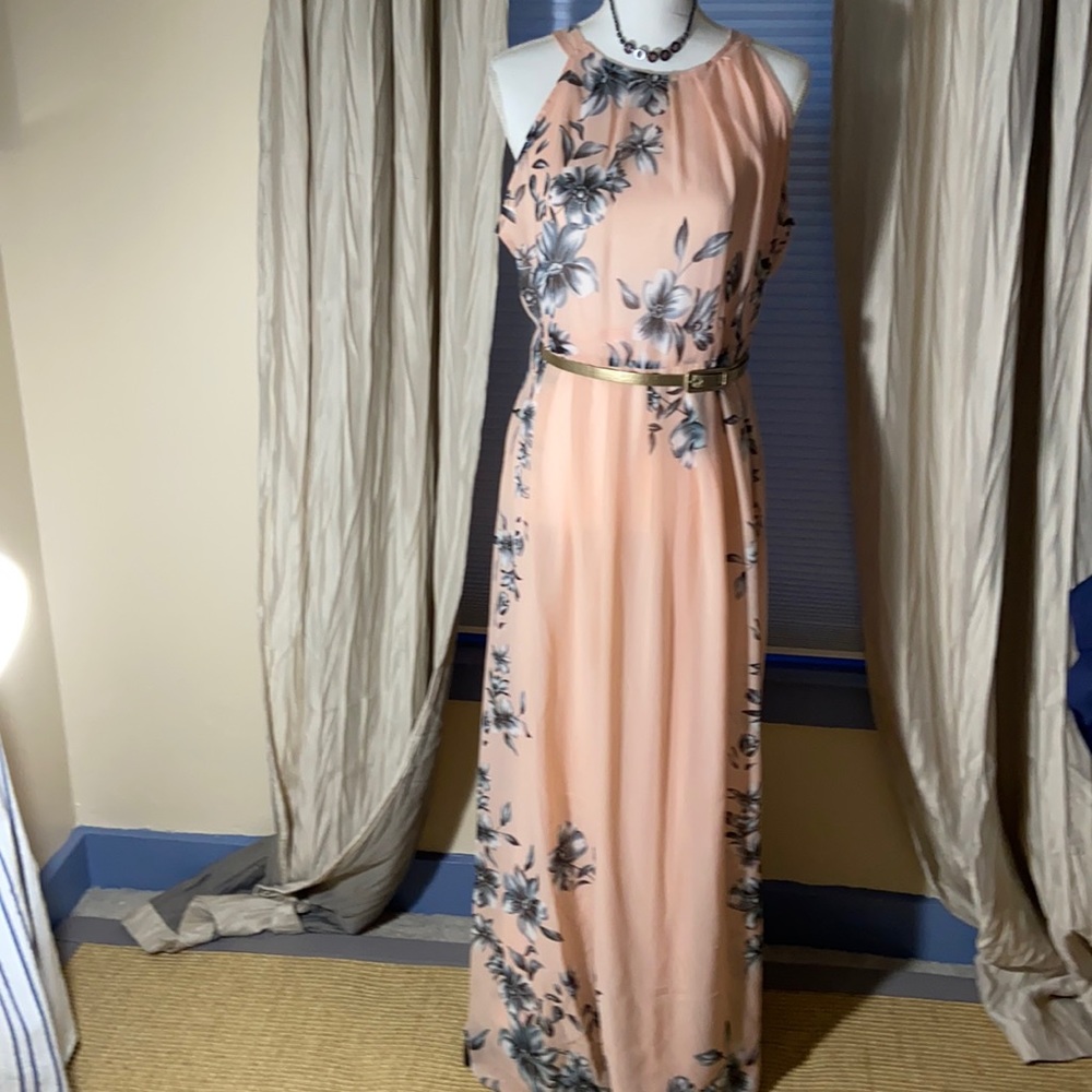 Ruiyige Pink Floral Sleeveless Maxi Dress size XL